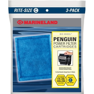 Marineland Penguin Bio-Wheel Power Filter, Aquarium Filter Cartridges, Rite-Size C, 3 Count