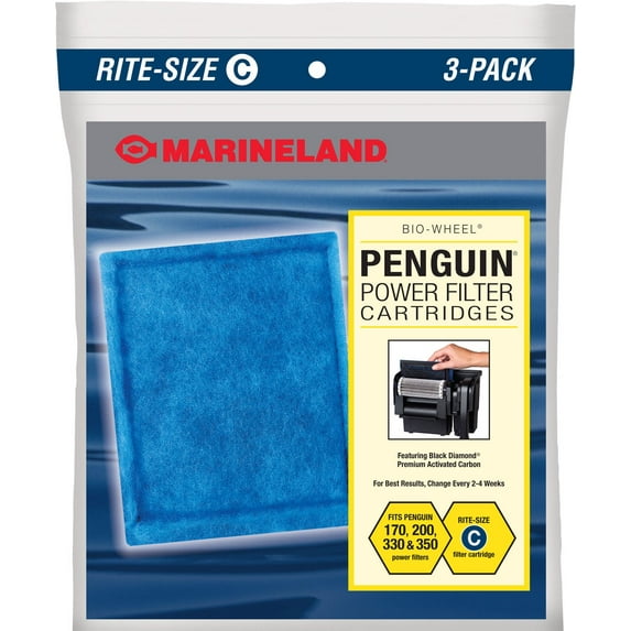 Marineland Penguin Bio-Wheel Power Filter, Aquarium Filter Cartridges, Rite-Size B, 6 Count