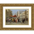 thumbnail image 1 of Marinelli, Vincenzo 14x11 Gold Ornate Wood Framed with Double Matting Museum Art Print Titled - An Arab Wedding Procession, 1 of 4