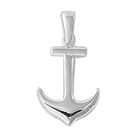 Mariner Cross High Polish Anchor Pendant .925 Sterling Silver Shiny Marine Charm Jewelry Female