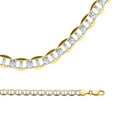 thumbnail image 1 of Mariner Necklace Solid 14k Yellow White Gold Chain Pave Flat Anchor Two Tone Heavy, 7.7 mm - 24 inch, 1 of 1