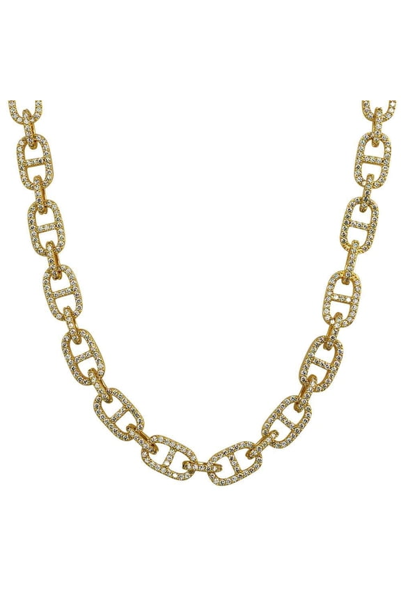 Mariner Tennis Link CZ Hip Hop Iced Out Chain