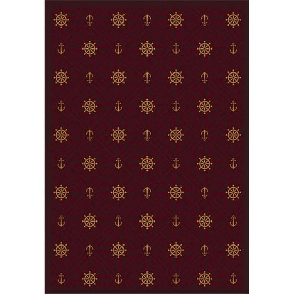 Mariner s Tale Wine 7 ft.8 in. x 10 ft.9 in.  WearOn Nylon Machine Tufted- Cut Pile Whimsy Rug