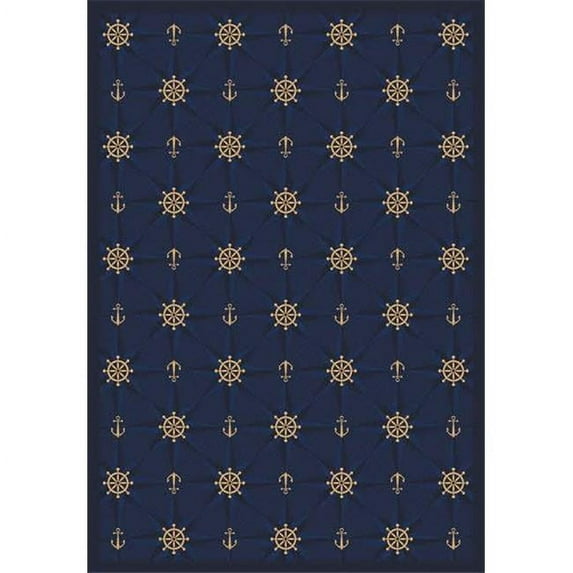 Mariners Tale Navy Whimsy Rug - 3 ft.10 in. x 5 ft.4 in.