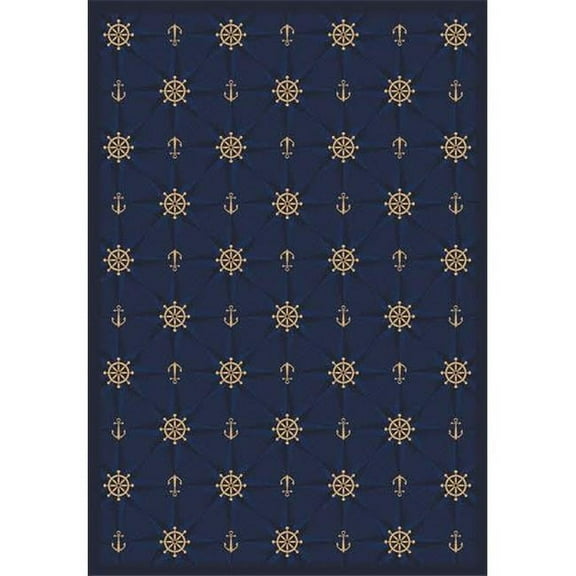 Mariners Tale Navy Whimsy Rug - 3 ft.10 in. x 5 ft.4 in.