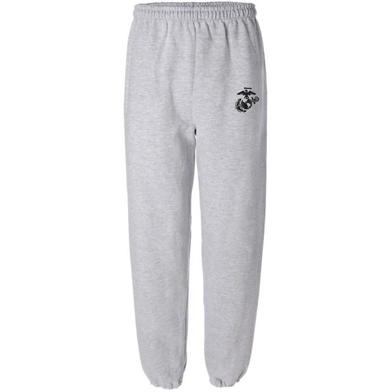 Marines EGA Emblem Elastic Bottom Sweatpants with black print