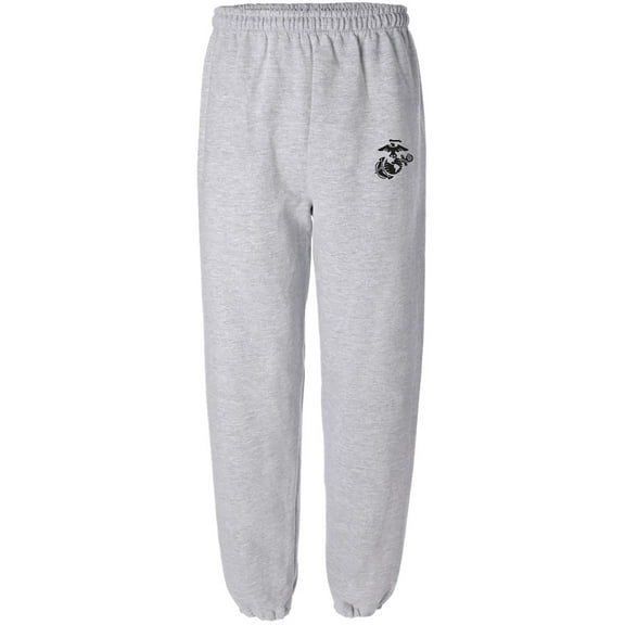 Marines EGA Emblem Elastic Bottom Sweatpants with black print