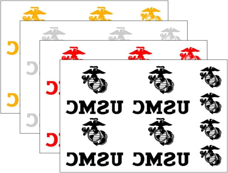 Marines Eagle, Globe, &  Heat Transfer Set, Multi-Color, 4 Sheets