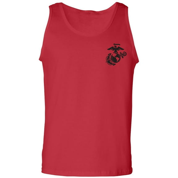 Marines Emblem left chest Adult Tank Top