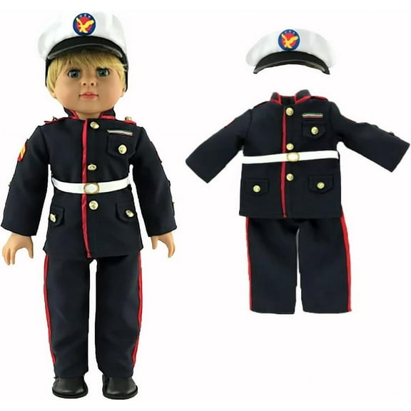 Marines Formal Suit -Compatible with 18" American Girl Dolls, Madame Alexander, Our Generation, etc. | 18 Inch Doll Clothes
