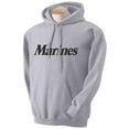 thumbnail image 1 of Marines Hooded Sweatshirt in Gray, 1 of 3