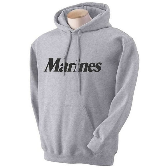 Marines Hooded Sweatshirt in Gray