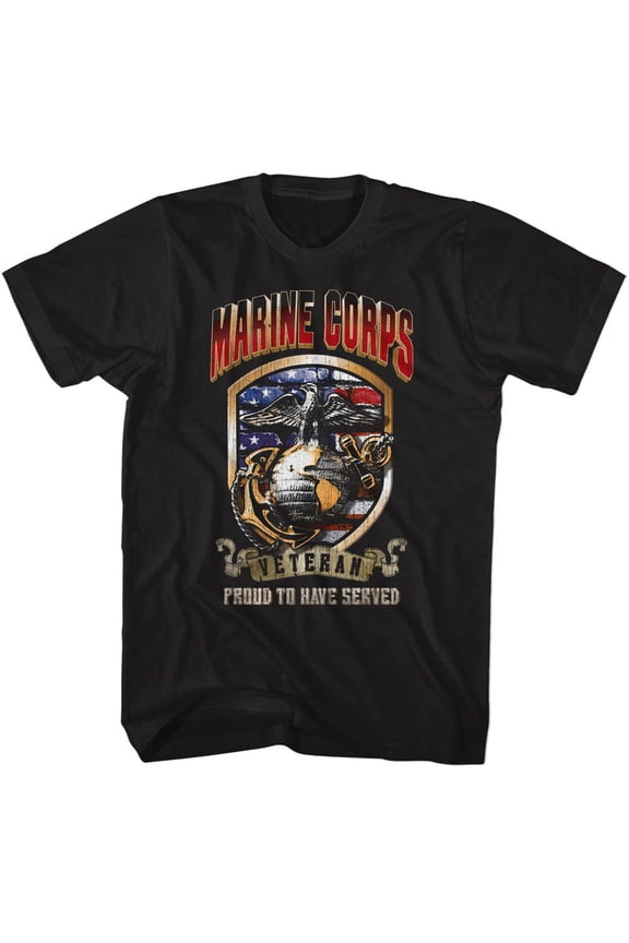 Marines Proud To Have Served Black Adult T-Shirt