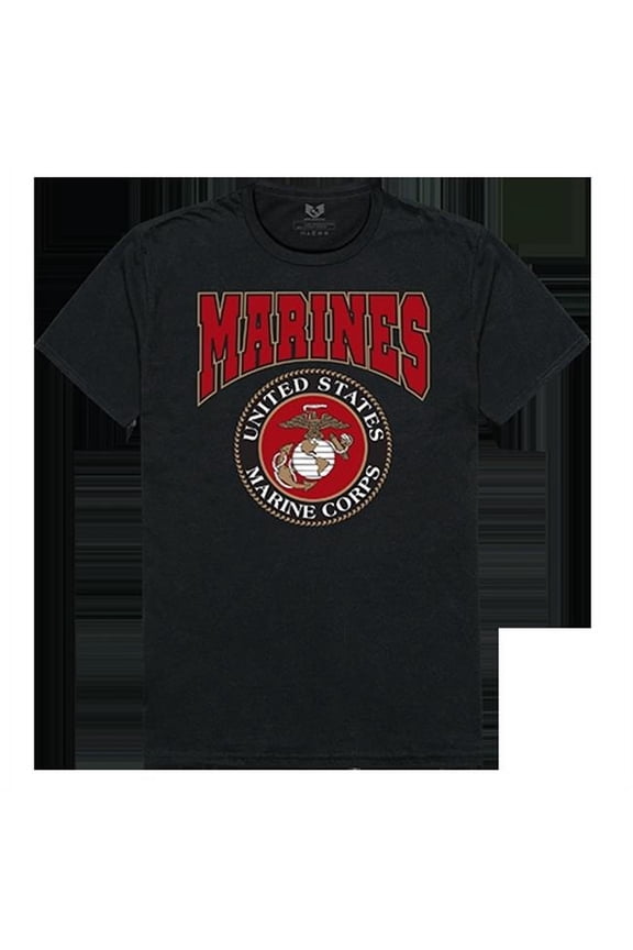 Marines Relaxed Graphic Tee - Black - Small