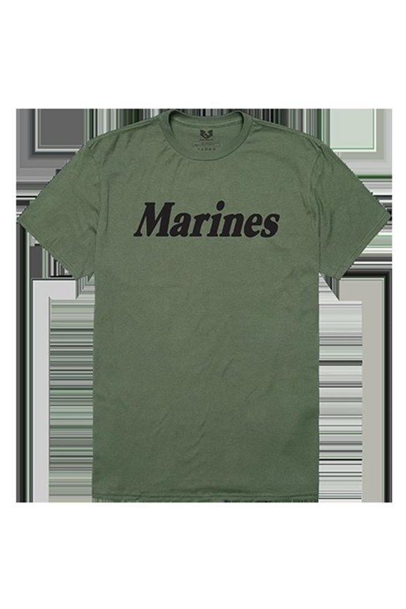 Marines Relaxed Graphic Tee - Olive - 2X