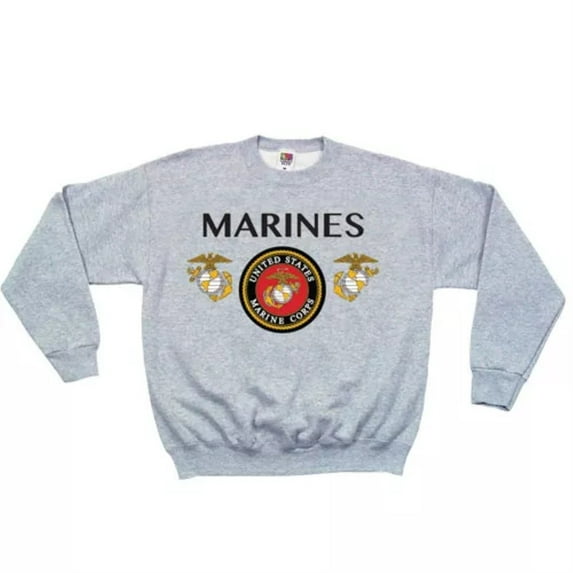 Marines Seal Crewneck Sweatshirt Grey - XL