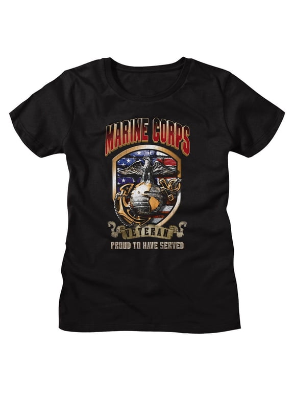 Marines US Marine Core USMC Proud To Have Served Black Women's T-Shirt Xl