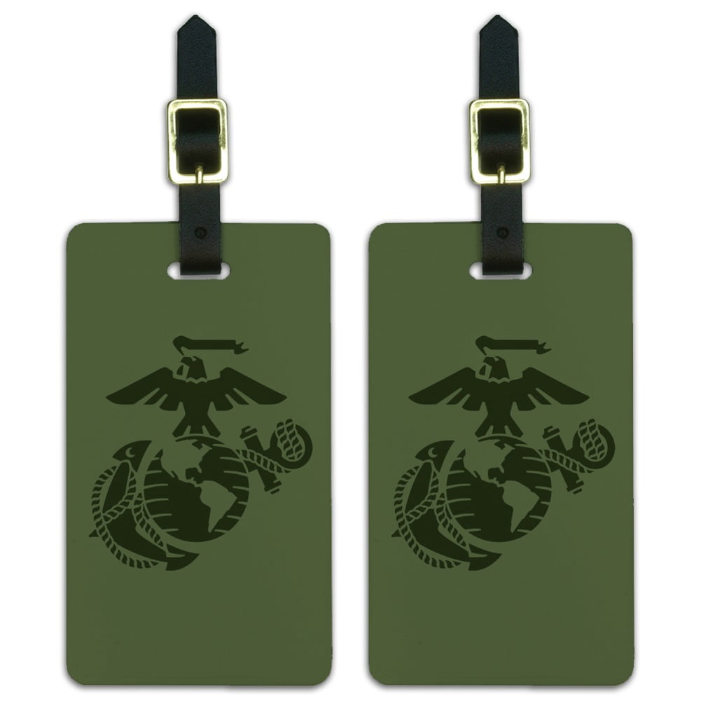 Iuid Tag Usmc Marines USMC Green Logo Luggage ID Tags Set of 2 - Walmart.com