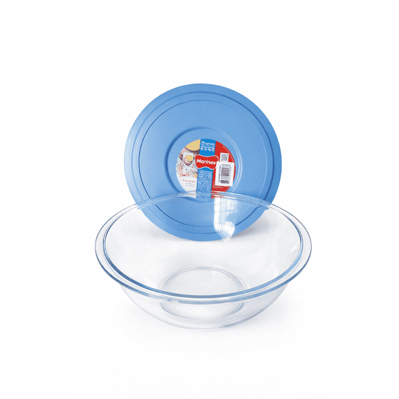 Marinex Temperado Tempered Glass Mixing Bowl with Blue Lid