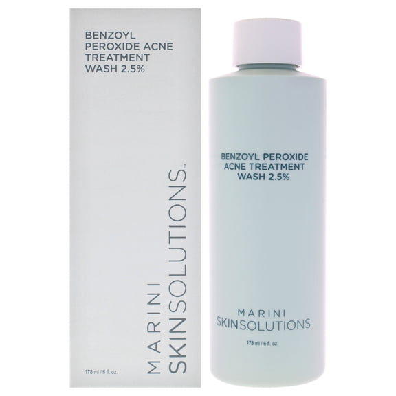 Marini SkinSolutions Benzoyl Peroxide Acne Treatment Wash 2.5 Percent , 6 oz Face Wash