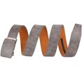 thumbnail image 1 of Marino Genuine Leather belt for Men, 1.5" Wide, Casual Ratchet Belt with Beer Bottle Opener Buckle - Suede Charcoal Grey - Custom: Up to 44" Waist, 1 of 5
