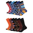 thumbnail image 1 of Marino Men's Dress Socks - Colorful Funky Socks for Men - Cotton Fashion Patterned Socks - 12 Pack, 1 of 6