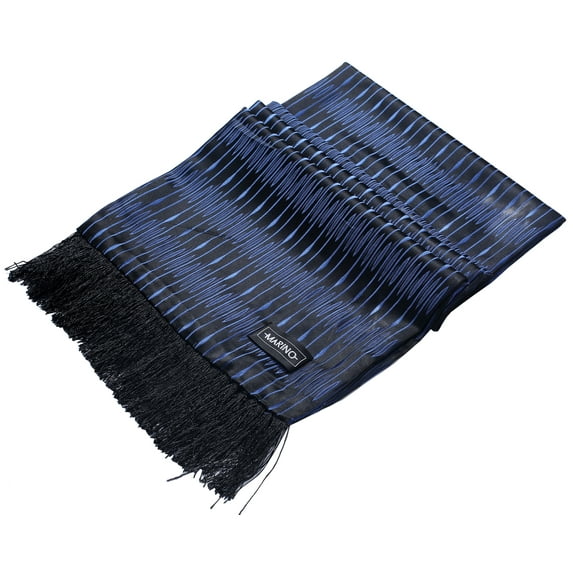 Marino Mens Double Layer Satin Fashion Silk Scarf, Extra Soft With Designer Print