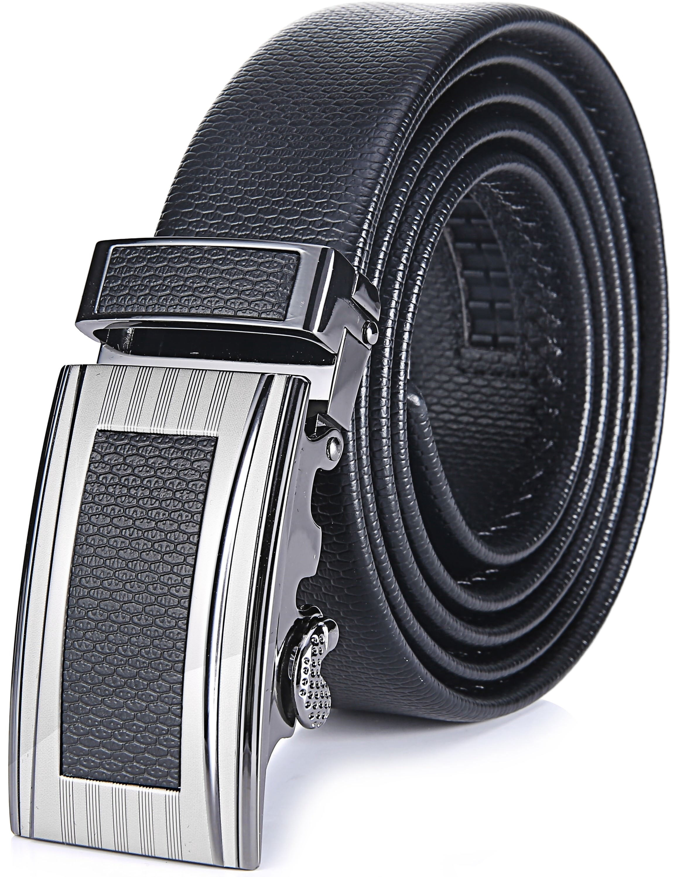 marino men's genuine leather ratchet dress belt with automatic buckle Marino Mens Leather Belt, Soft Leather Ratchet Dress Belt With Automatic  Buckle - Enclosed In An Elegant Gift Box - Trellis Ratchet Belt - Brown -  Fits waist sizes up to 44
