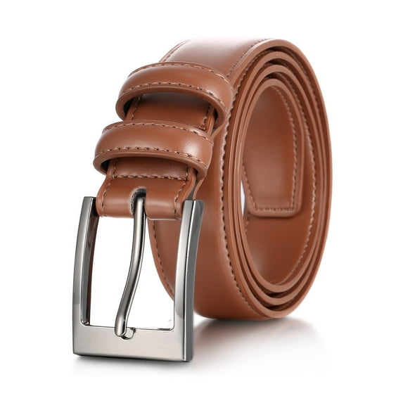 Marino’s Men Genuine Leather Dress Belt with Single Prong Buckle