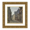 thumbnail image 1 of Marinus van Raden 20x22 Gold Ornate Framed and Double Matted Museum Art Print Titled - Face in Punderich, on the Mosel ( 1874), 1 of 4