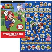 Mario 4 Sheet Sticker Pad, 200+ Stickers