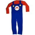 thumbnail image 1 of Mario Adult Costume Super Mario Bros Spandex Body Suit Mens Halloween Cosplay, 1 of 17