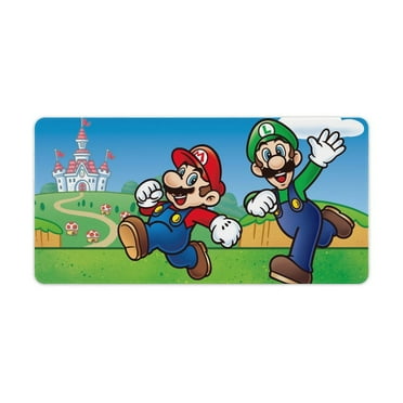 Mario And Luigi Extended Gaming Mouse Pad No-sliped Large Desk Mat Stitched Edge Keyboard Mat Mousepad
