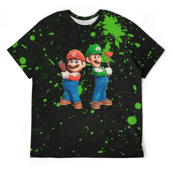 Mario And Luigi Unisex Short-sleeve Shirt For Men Women Novelty 3D Print T-Shirt Soft Comfortable Tee Shirts