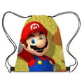 thumbnail image 1 of Mario Anime Gym Drawstring Bags (16.5 * 11.8In) Drawstring Sackpack Cool Sports Bag Canvas Drawstring Backpack Anime String Bag suitable for Gym Yoga Travel, 1 of 4