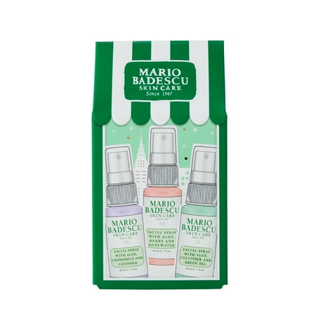 Mario Badescu Mini Mist Trio Holiday Hydrating Beauty Gift Set, For All Skin Types