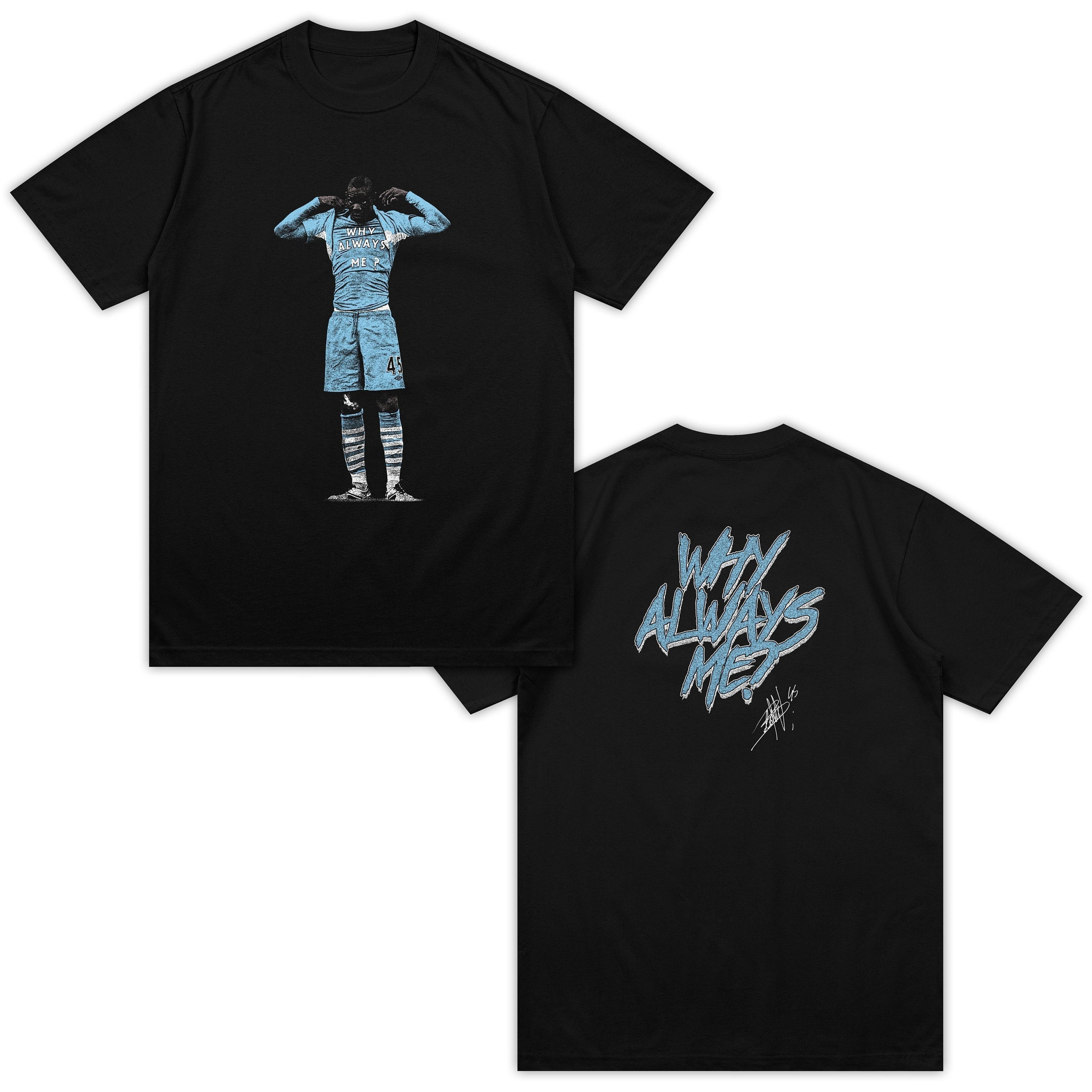 Mario Balotelli Graphic T-shirt, Iconic Retro Football Tee, Why 