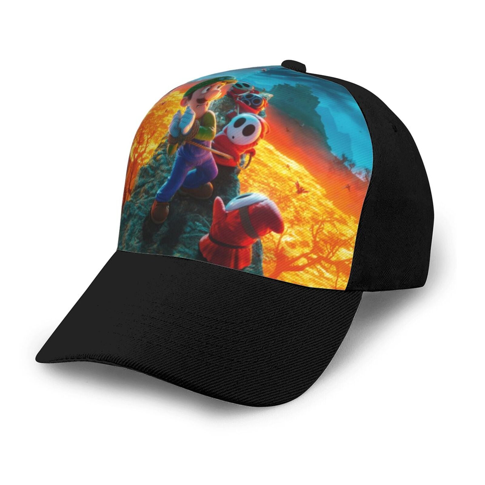 Kids Mario Baseball Cap | Adjustable Cotton Sun Hat For Boys & Girls | 48-50cm | Sun Protection For Ages 2-8
