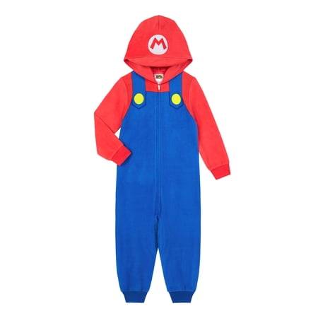 Super Mario Bros. Mario Boys Long Sleeve Blanket Sleeper, One-Piece, Sizes 4-12