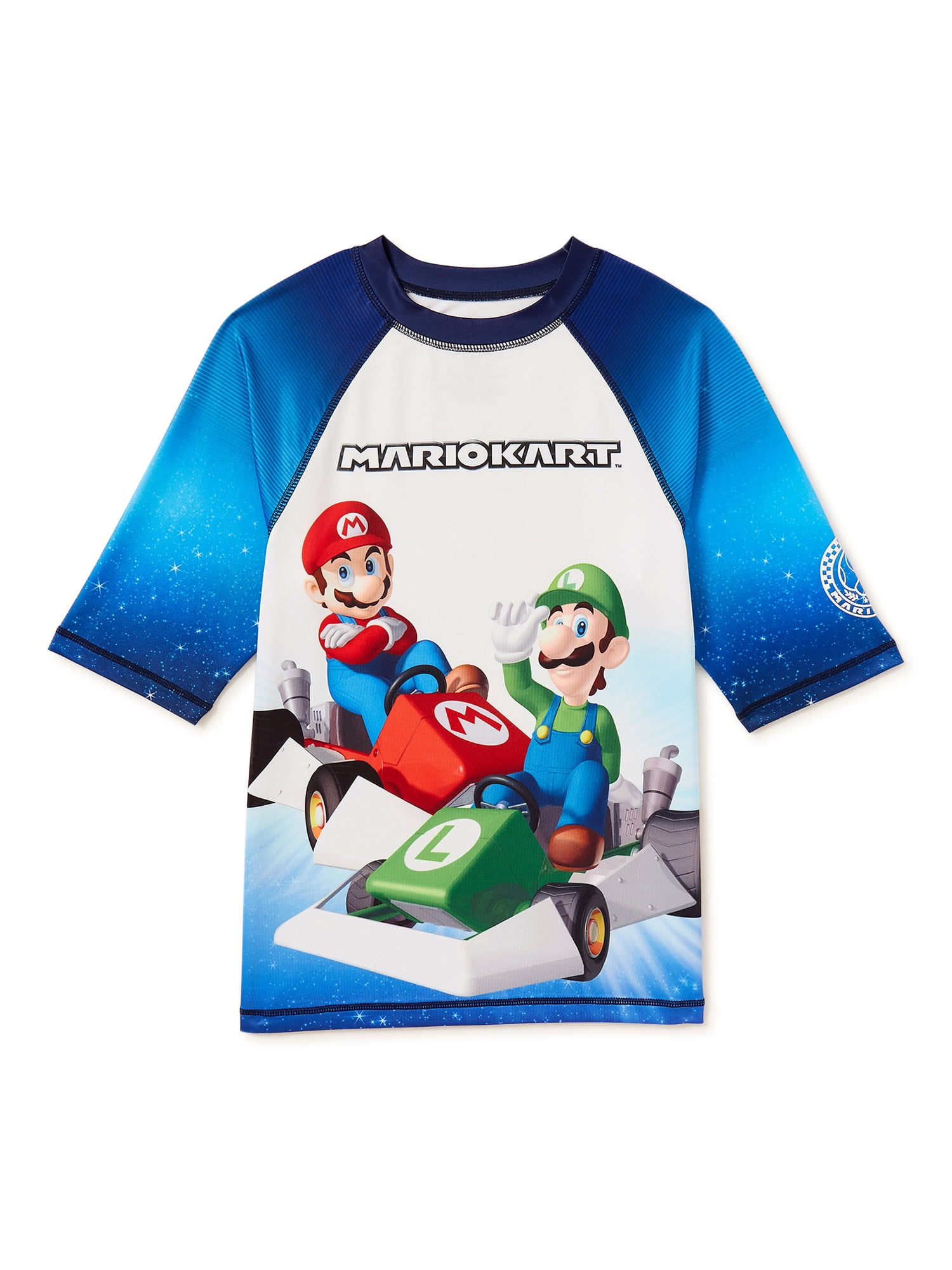 Mario Boys Rash Guard, Sizes 4-12