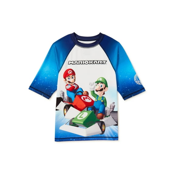 Mario Boys Rash Guard, Sizes 4-12