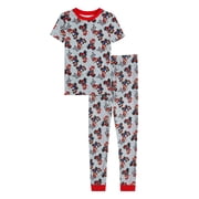 Mario Boys Short Sleeve Sleep Top and Pants Set, 2-Piece, Sizes 4-10