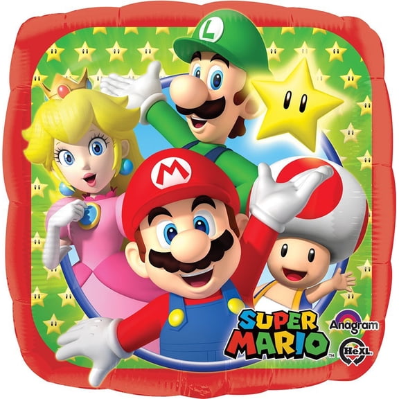 Mario Bros 18" Mylar Balloon
