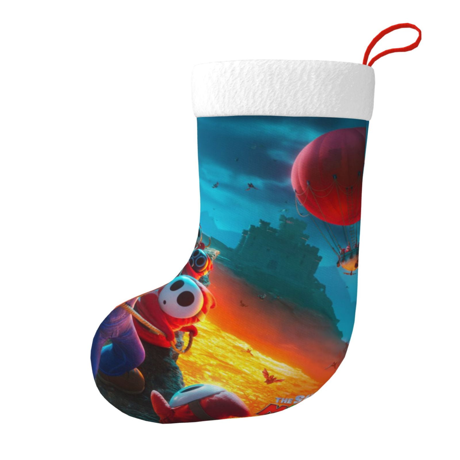 Mario Bros. Movie Christmas Stocking Xmas Candy Gift Bag Fireplace ...