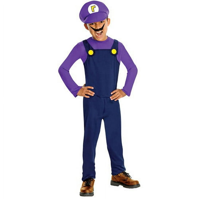 Mario Bros Waluigi Child Halloween Costume - Walmart.com