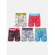 Mario Brothers Boys Athletic Boxer Brief Character Underwear, 5-Pack, Sizes XS-M