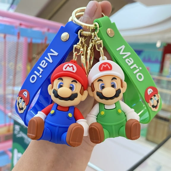Mario Cartoon Keychains, Anime cute Keychain, Backpack Key Key Chain Accessories Wristlet chain Car Charms