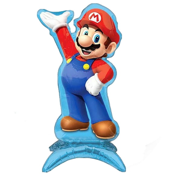 Mario Centerpiece Balloon Inflate with Air 23" Tall