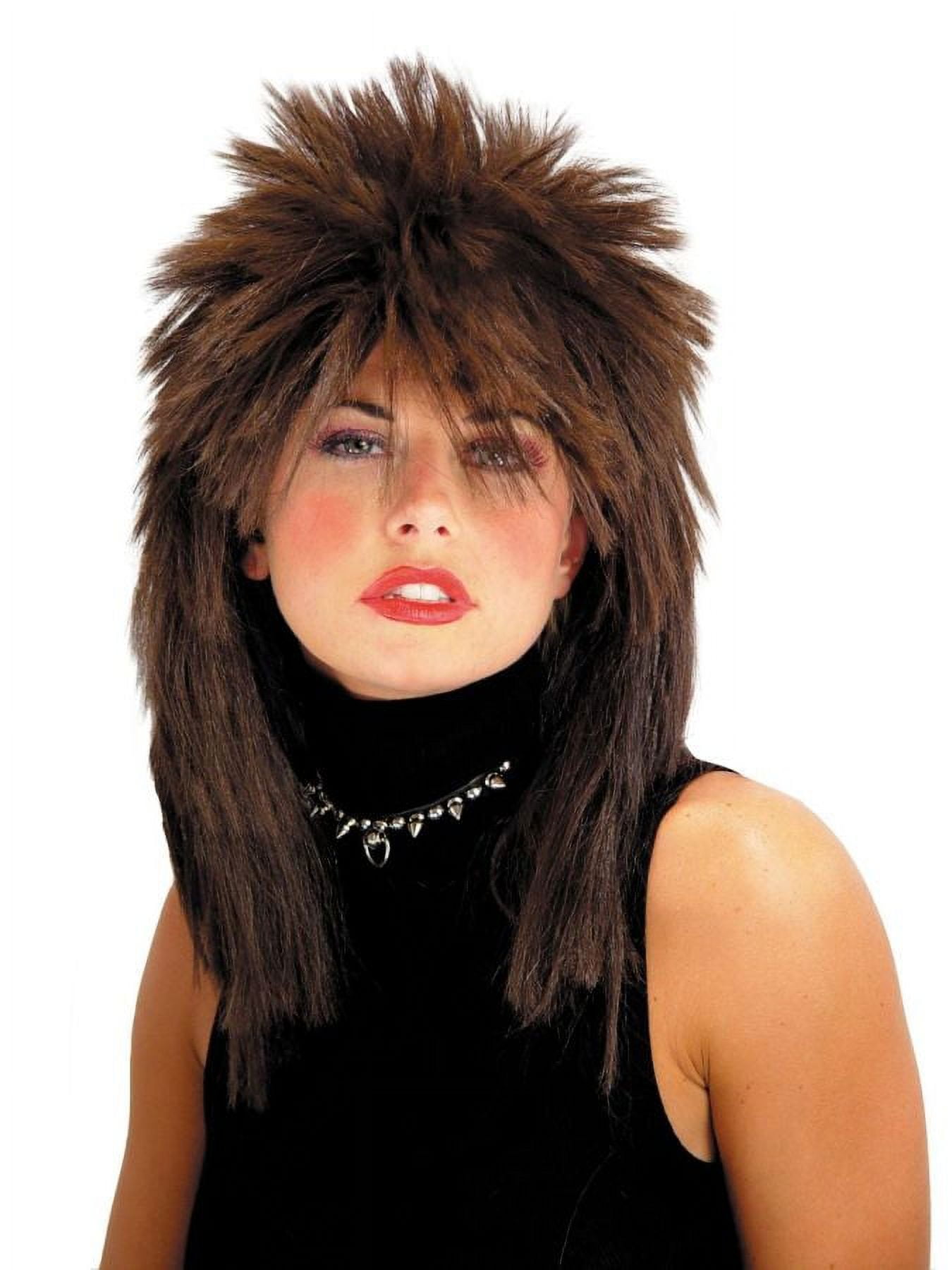 brown rock wig