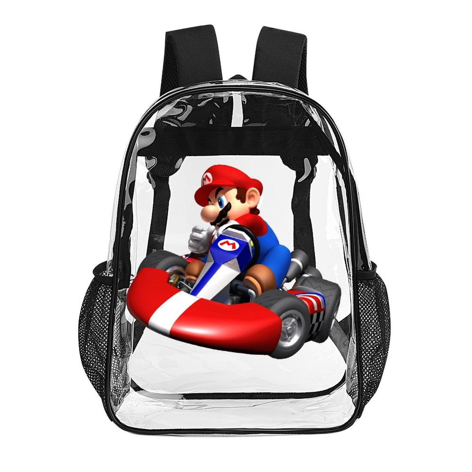 Mario Clear Backpack PVC Transparent Backpack with Reinforced Strap ...
